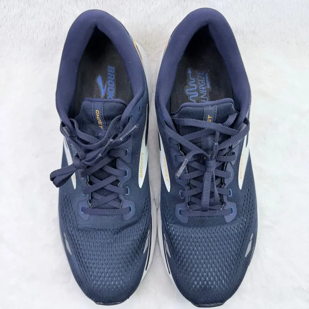 Brooks Ghost 15 Mens Running Shoes Peacoat Blue Orange Size 13 Narrow